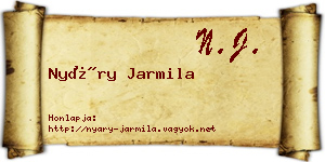 Nyáry Jarmila névjegykártya