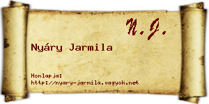 Nyáry Jarmila névjegykártya